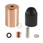Cilindrische metalen E27 fittinghouder kit