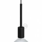 Cilindrische metalen E27 fittinghouder kit met 15 cm. trekontlaster