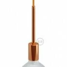 Cilindrische metalen E27 fittinghouder kit met 15 cm. trekontlaster