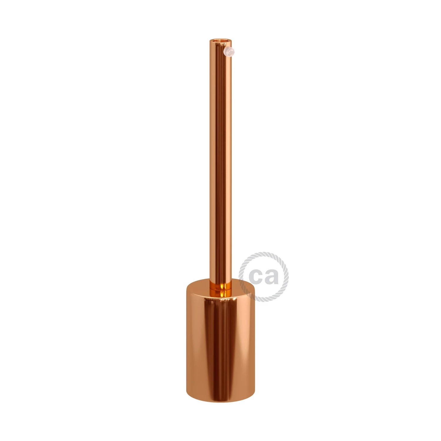 Cilindrische metalen E27 fittinghouder kit met 15 cm. trekontlaster