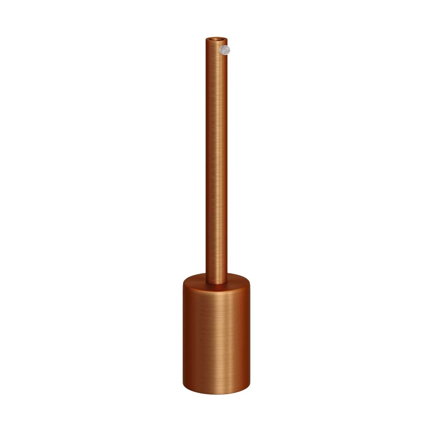 Cilindrische metalen E27 fittinghouder kit met 15 cm. trekontlaster