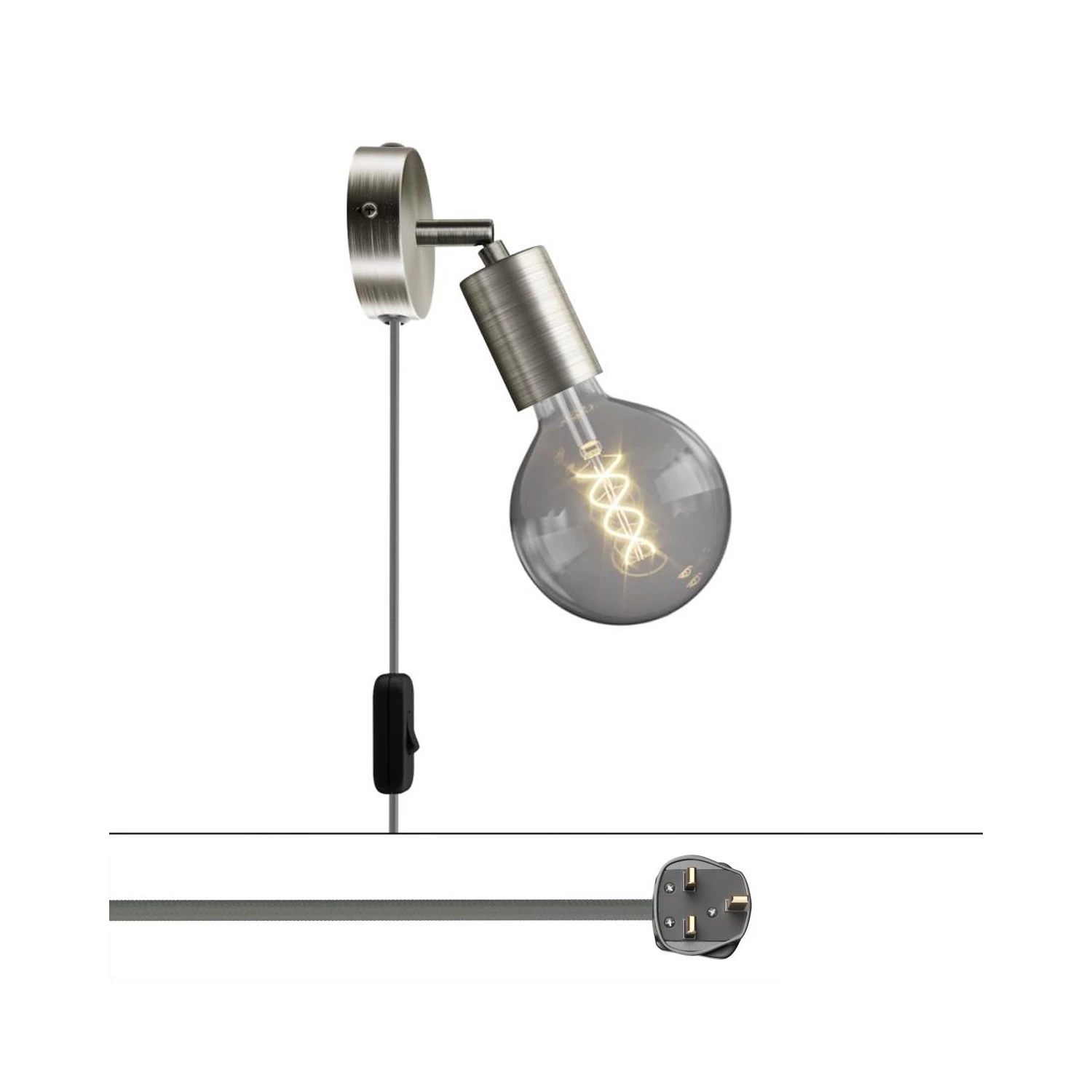 Spostaluce lamp en verstelbaar metalen scharnier