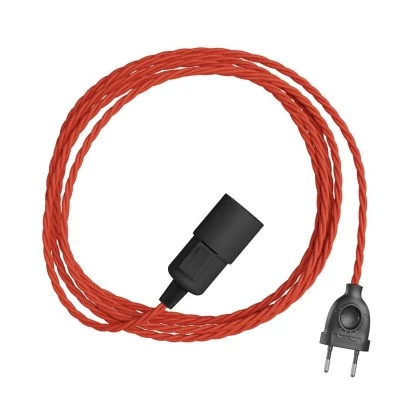 Snake Twisted Plug-in lamp met gekleurde gedraaide textiel kabel - TM09