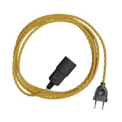 Snake Twisted Plug-in lamp met gekleurde gedraaide textiel kabel - TM25