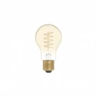 LED Gouden LED Carbon Filament lamp C03 Gebogen Spiraal Filament Drop A60 4W E27 Dimbaar 1800K