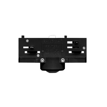 Eutrac adapter voor 3 fase circuitrails - voor suspensie - zwart