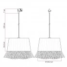 Track lamp met Honolulu raffia lampenkap