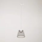 Hanglamp voor rails met smoky kegelvormige Ghost lamp