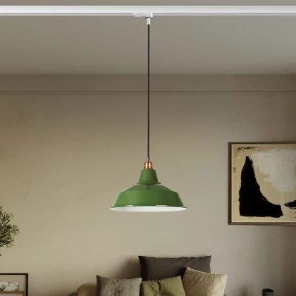 Bistrot rail hanglamp met lampenkap