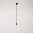 Hanglamp met gekartelde aluminium lamphouder voor rails