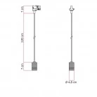 Hanglamp met gekartelde aluminium lamphouder voor rails