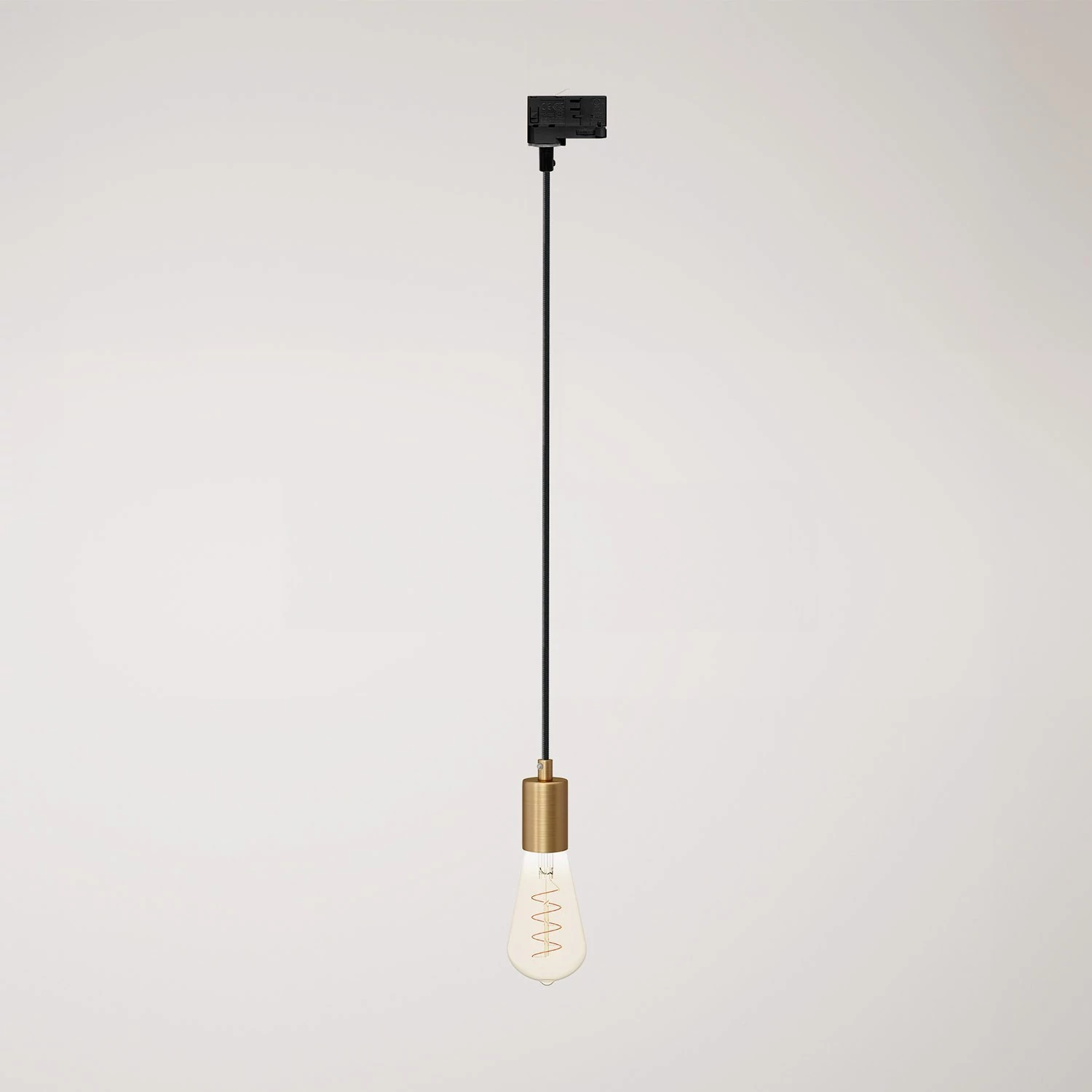 Hanglamp met satijnen metalen rand