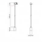 Hanglamp met satijnen metalen rand
