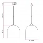 Track hanglamp met Campana M keramische kap