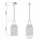 Hanglamp met Jéroboam lampenkap voor rails