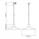 Swing Pastel hanglamp met kap voor railsystemen