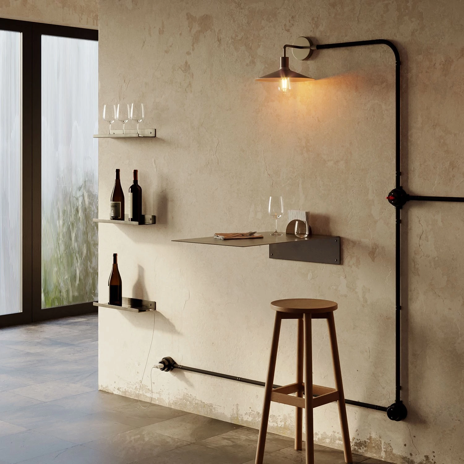 Italiaanse dubbele tweevoudige contactdozenset 10/16A voor wand en voetstuk Creative-Tubes in porselein
