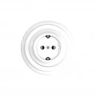 Schuko wandcontactdoos met porseleinen voet