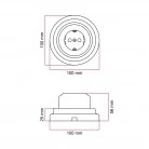 Schuko wandcontactdoos met porseleinen voet