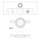 Schuko wandcontactdoos met porseleinen voet
