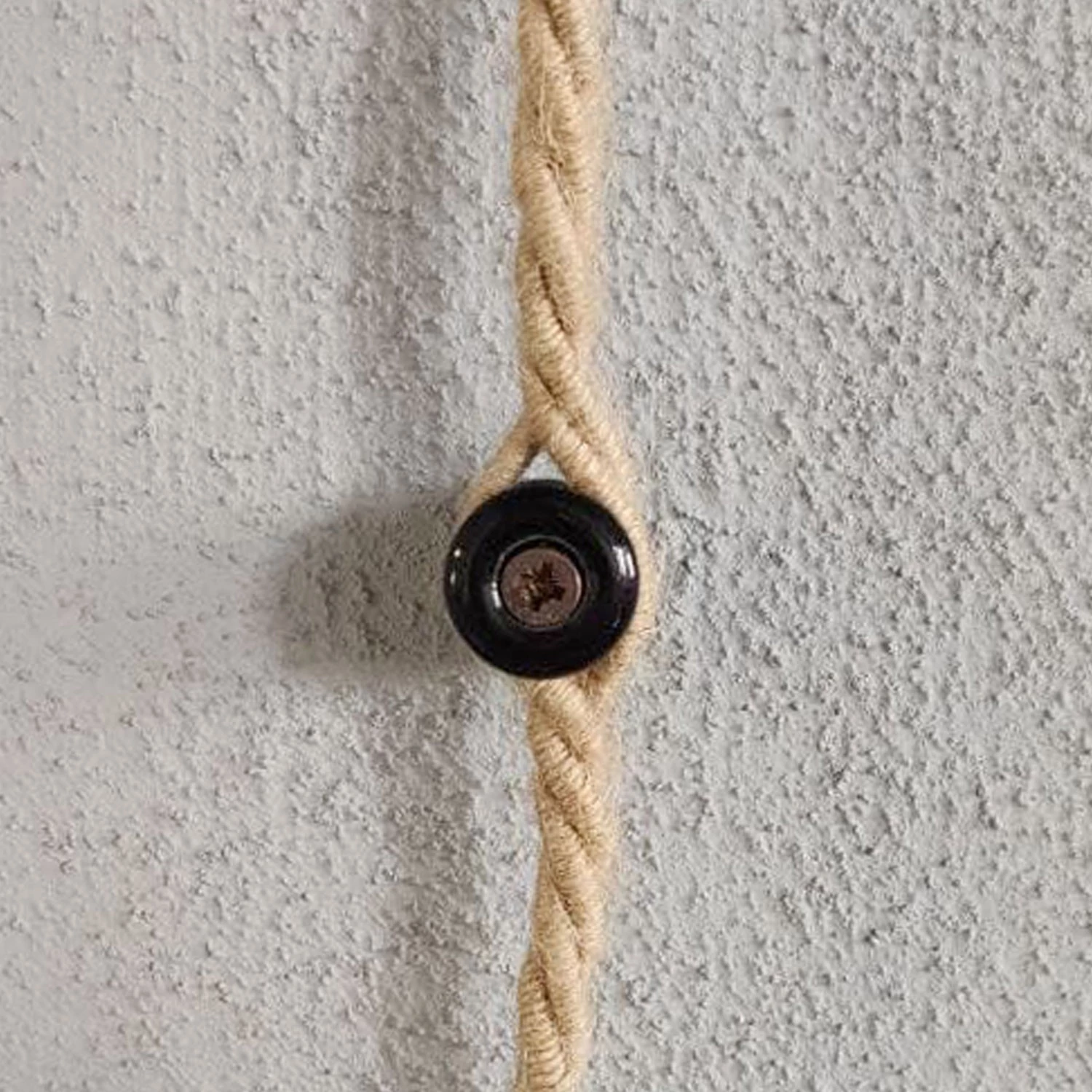 Geïsoleerde porseleinen muurbevestiging voor gevlochten textielkabel, 18mm - 2 stuks