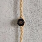 Geïsoleerde porseleinen muurbevestiging voor gevlochten textielkabel, 18mm - 2 stuks