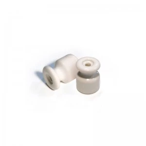 Geïsoleerde porseleinen muurbevestiging voor gevlochten textielkabel, 18mm - 2 stuks