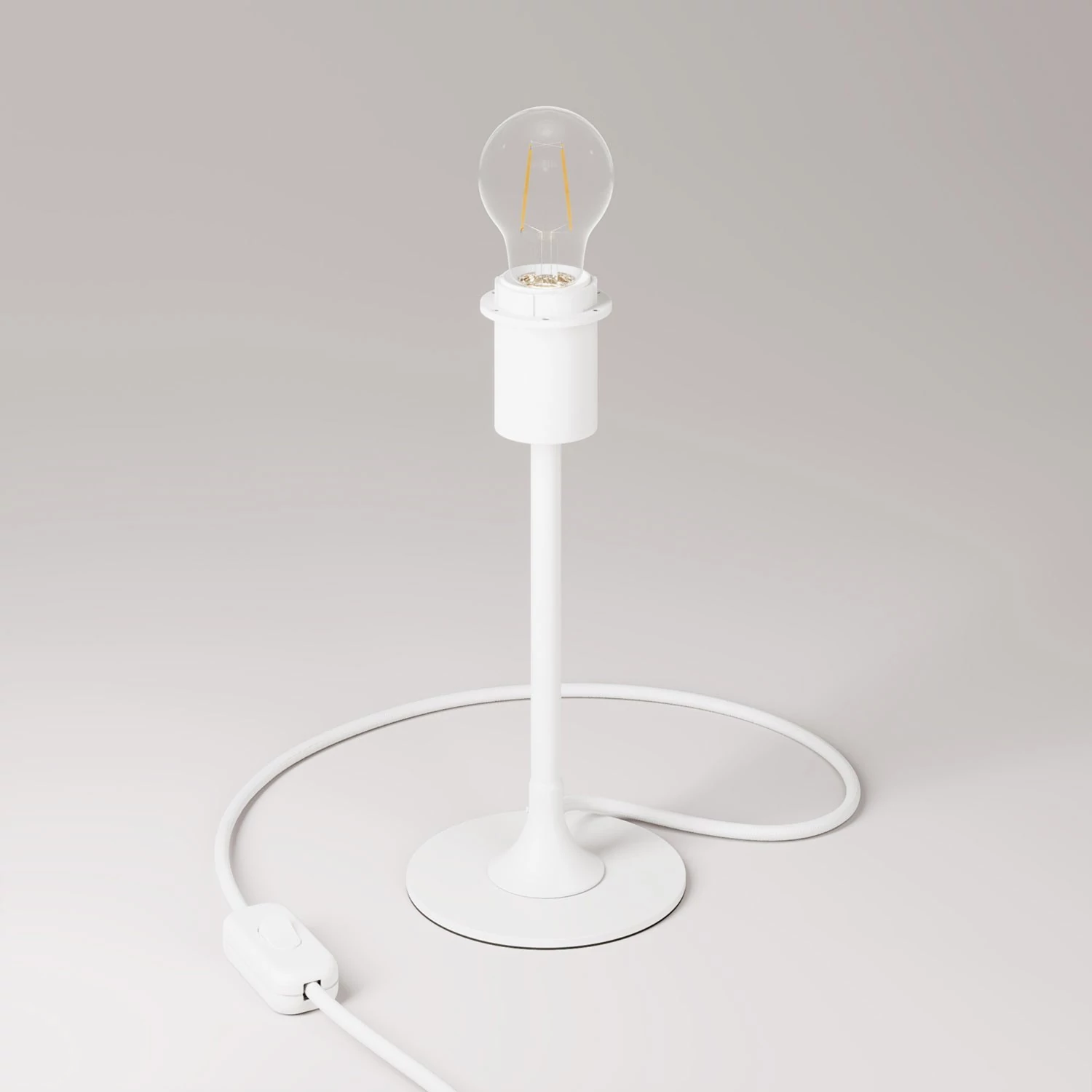 MAG-Y tafellamp met ronde metalen voet en fitting voor lampenkap