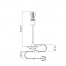 MAG-Y tafellamp met ronde metalen voet en fitting voor lampenkap