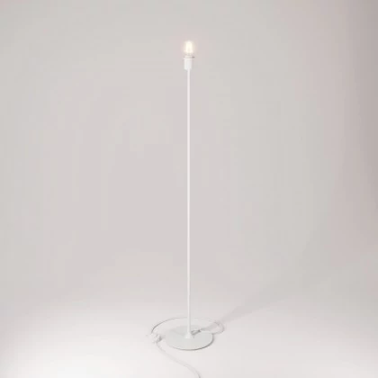 MAG-Y vloerlamp met ronde metalen voet met fitting voor lampenkap - mat wit