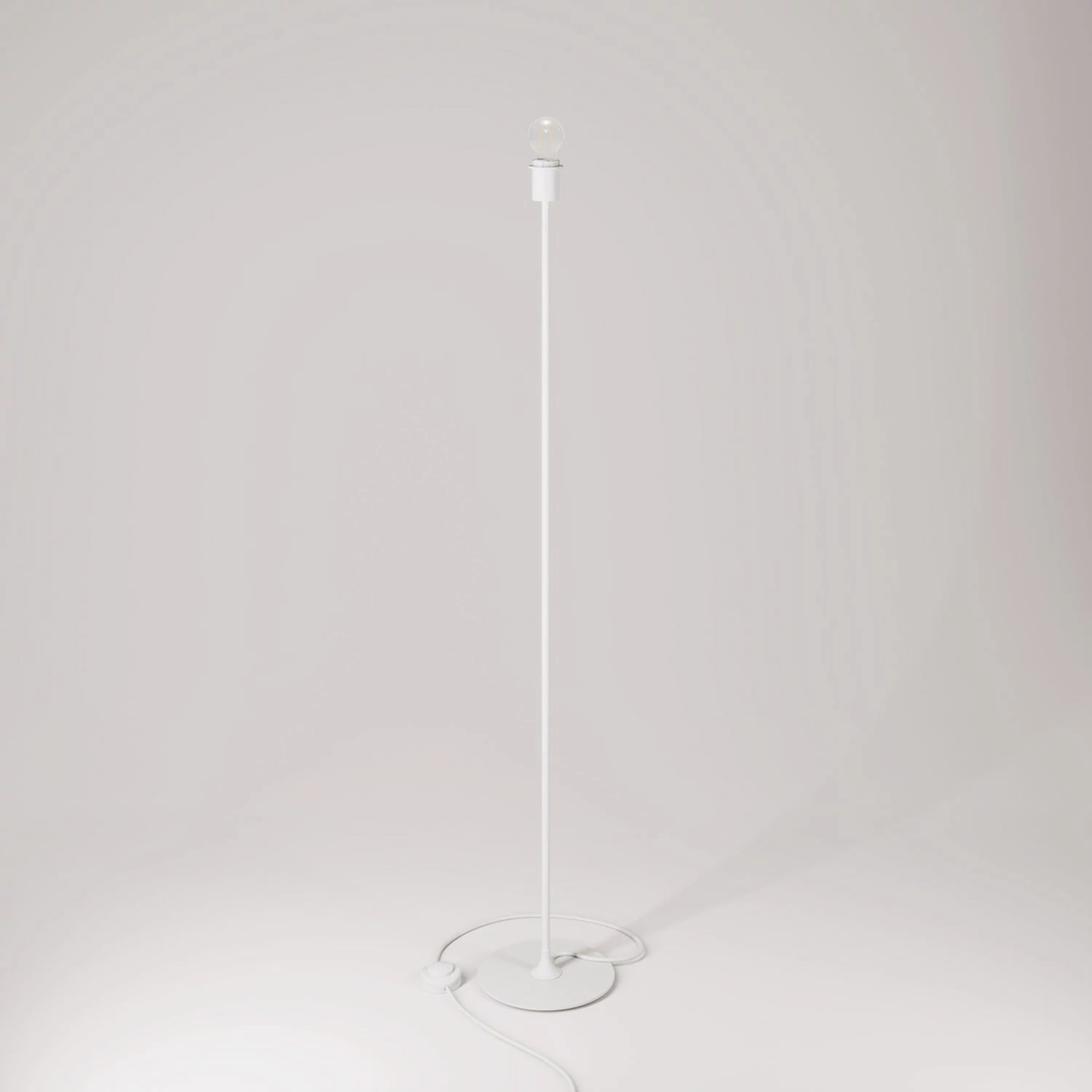 MAG-Y vloerlamp met ronde metalen voet met fitting voor lampenkap