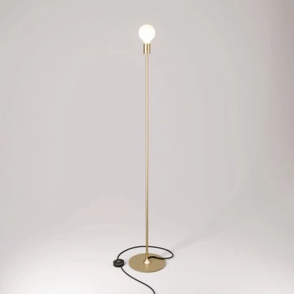 MAG-Y vloerlamp met ronde metalen voet - geborsteld brons