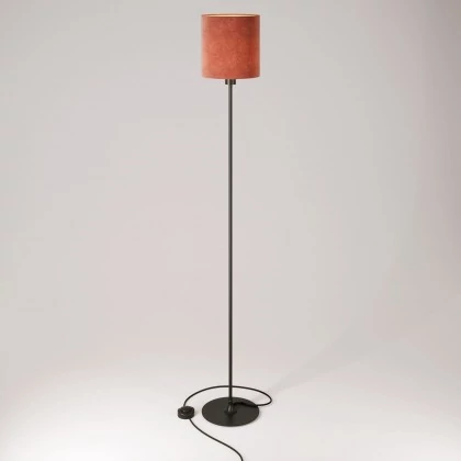 MAG-Y vloerlamp met ronde metalen voet en Cilindro M kap - zwart