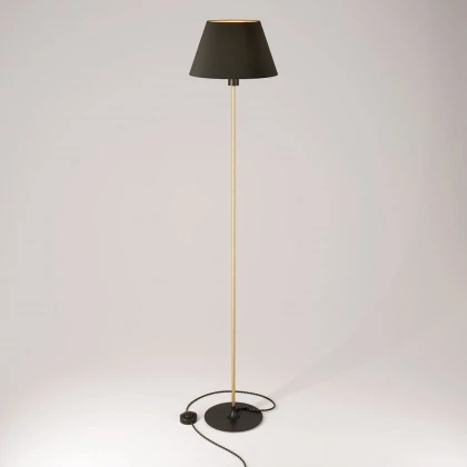 Vloerlamp MAG-Y met ronde metalen voet en kap Impero M - zwart