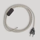 Bedrading voor lamp met witte gevlochten kabel 1,80 m