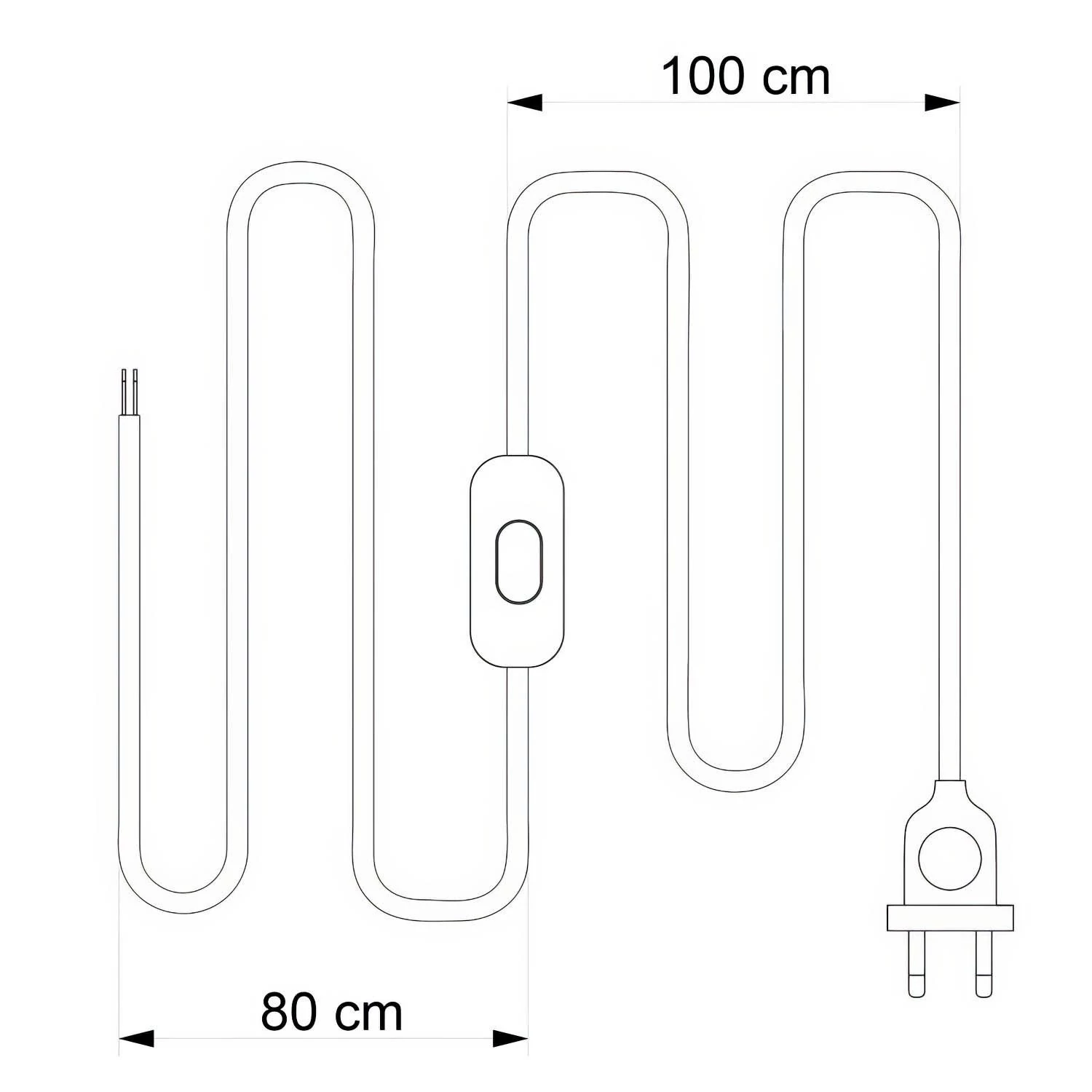 Bedrading voor lamp met helderrode kabel 1,80 m