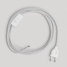 Bedrading voor lamp met witte katoenen kabel 1,80 m