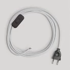 Bedrading voor lamp met witte katoenen kabel 1,80 m