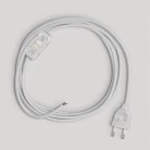 Bedrading voor lamp met witte katoenen kabel 1,80 m