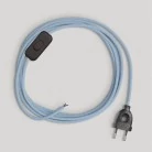 Bedrading voor lamp met blauwe "Steward" katoenen kabel 1,80 m