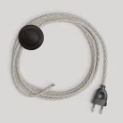 Bedrading voor lamp met witte gevlochten kabel 3 m