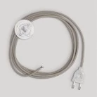 Bedrading voor lamp met duifgrijze katoenen kabel 3 m