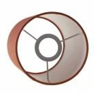 Abat-jour cylindrique en tissu avec culot E27, diamètre 15cm H18cm - 100% Made in Italy