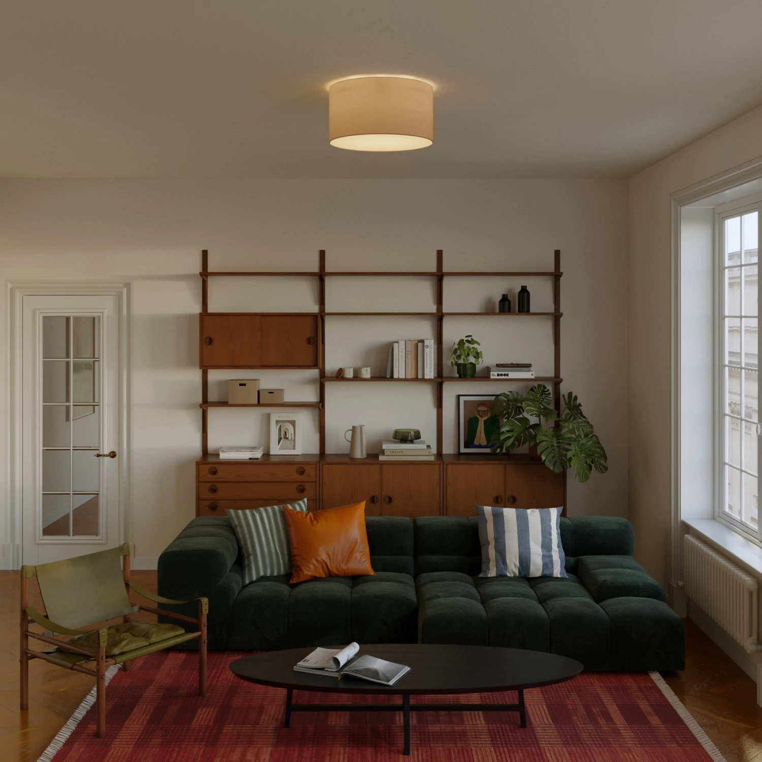 Medium stoffen plafondlamp - Made in Italy