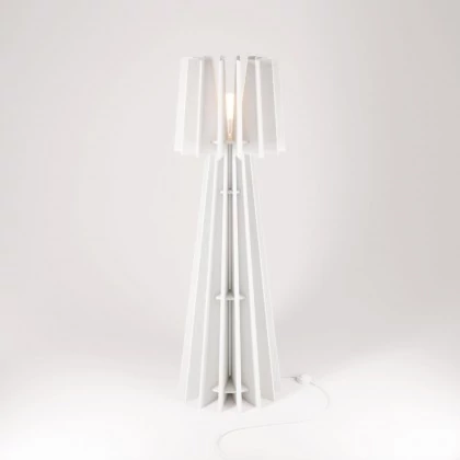 SHHINE - Vloerlamp gemaakt van geluidsabsorberend materiaal - wit gemêleerd
