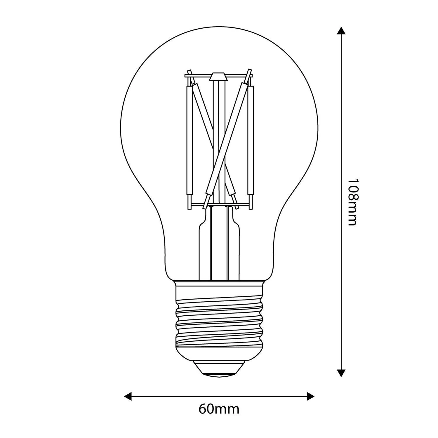 LED lamp met porselein effect CRI 95 A60 11W 1055Lm E27 2700K Dimbaar - P07