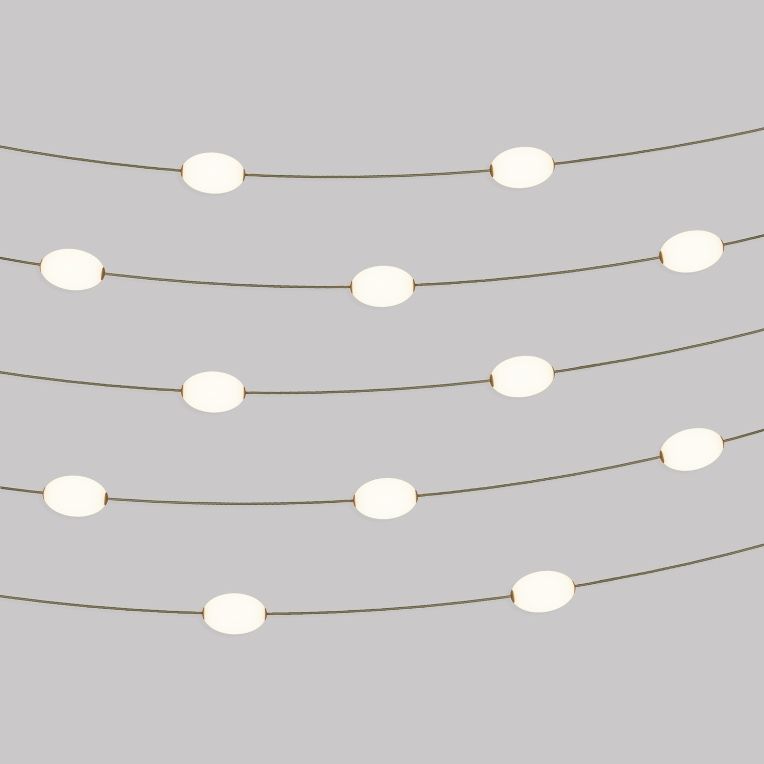 Buitenlichtketting 12 lichtpunten IP67 - Marina12 - Olijfgroen