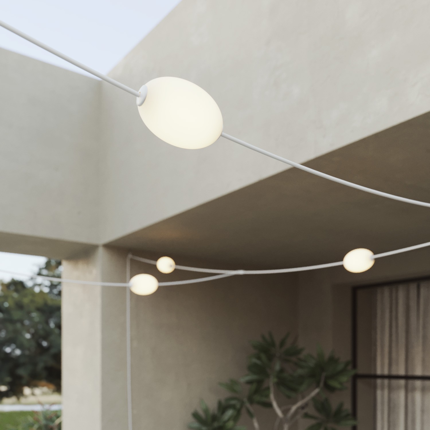 Buiten 7-punts lichtketting IP67 - Marina GRID