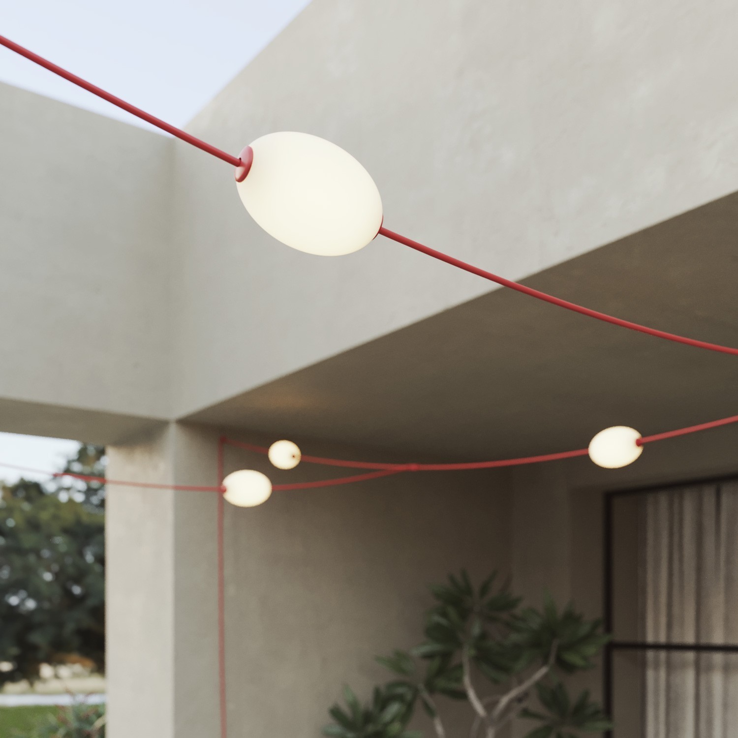 Buiten 7-punts lichtketting IP67 - Marina GRID