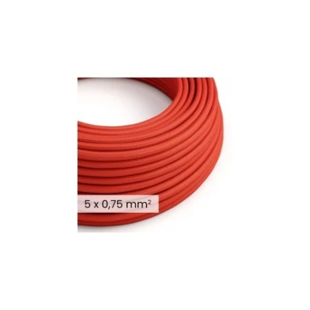 DALI textielelektriciteitskabel 5x0,75 mm² in vuurrood - Flexibel snoer voor verlichting en huisautomatisering RM09